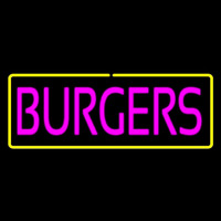 Pinl Burgers With Yellow Border Neontábla