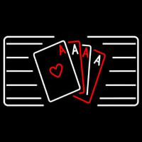 Poker Cards Icon 6 Neontábla