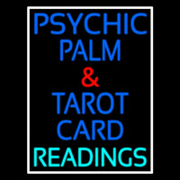 Psychic Palm And Tarot Card Readings White Border Neontábla