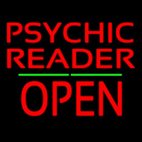 Psychic Reader Block Open Block Green Line Neontábla