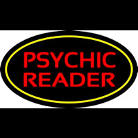 Psychic Reader Yellow Oval Neontábla