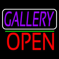 Purle Gallery With Open 1 Neontábla