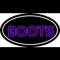 Purple Double Stroke Boots Neontábla