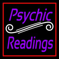 Purple Psychic Readings With Red Border Neontábla