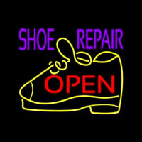 Purple Shoe Repair Open Neontábla