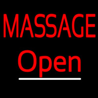 Red Block Massage Open Neontábla