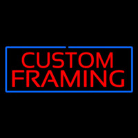 Red Custom Framing Blue Border Neontábla