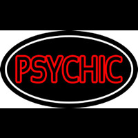 Red Double Stroke Psychic White Border Neontábla