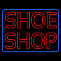 Red Double Stroke Shoe Shop Neontábla