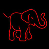 Red Elephant Logo Neontábla