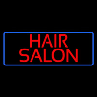 Red Hair Salon With Blue Border Neontábla