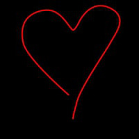 Red Heart Logo Neontábla