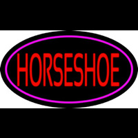 Red Horseshoe With Border Neontábla