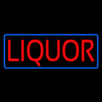 Red Liquor Blue Border Neontábla