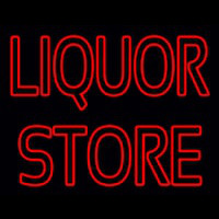 Red Liquor Store Neontábla