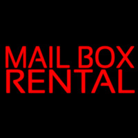 Red Mail Bo  Rentals Block Neontábla