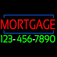 Red Mortgage With Phone Number Neontábla