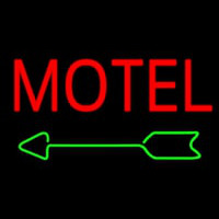 Red Motel With Green Arrow Neontábla