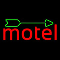 Red Motel With Green Arrow Neontábla