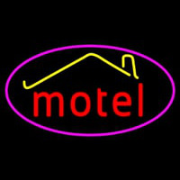 Red Motel With Symbol Neontábla