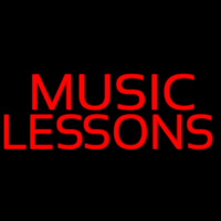 Red Music Lessons Neontábla