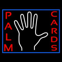 Red Palm Cards With White Logo Neontábla