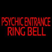 Red Psychic Entrance Ring Bell Neontábla