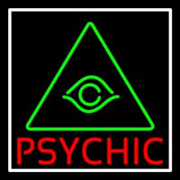 Red Psychic Green Logo Neontábla