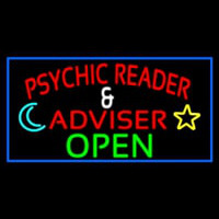 Red Psychic Reader And Advisor With Open Neontábla