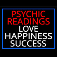 Red Psychic Readings And Love Happiness With Border Success Neontábla