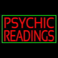 Red Psychic Readings Green Border Neontábla