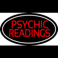 Red Psychic Readings White Border Neontábla