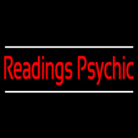 Red Psychic Readings White Line Neontábla