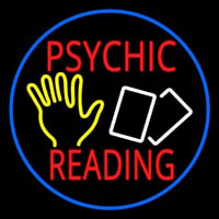 Red Psychic Readings With Logo And Border Neontábla