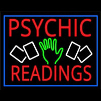 Red Psychic Readings With Logo Neontábla