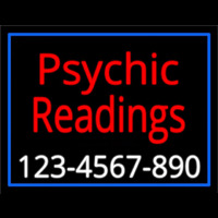 Red Psychic Readings With White Phone Number Neontábla