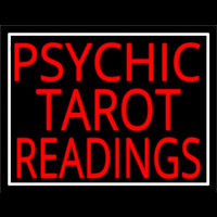 Red Psychic Tarot Readings Block Neontábla