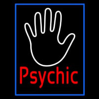 Red Psychic With Blue Border Neontábla