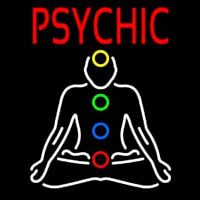 Red Psychic With Logo Neontábla