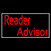 Red Reader Advisor With White Border Neontábla