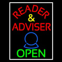 Red Reader And Advisor Open Neontábla