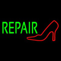 Red Sandal Logo Green Repair Neontábla