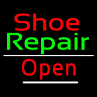 Red Shoe Green Repair Open Neontábla