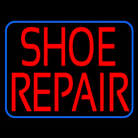 Red Shoe Repair Blue Border Neontábla