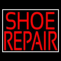 Red Shoe Repair With Border Neontábla