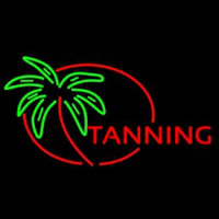 Red Tanning With Palm Tree Neontábla