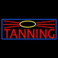 Red Tanning With Sun Logo Neontábla