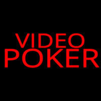 Red Video Poker Neontábla