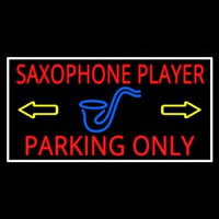 Sa ophone Player Parking Only White Border Neontábla