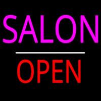 Salon Open White Line Neontábla